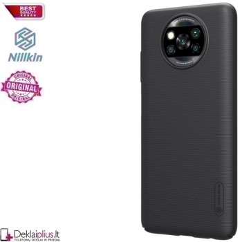 Nillkin Frosted shield plastikinis dėklas - juodas (telefonui Xiaomi Poco X3 Nfc/X3 Pro)